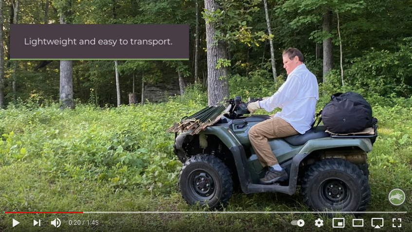 Man riding on ATV in the forest