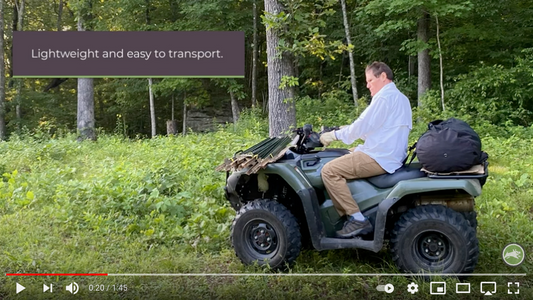 Man riding on ATV in the forest