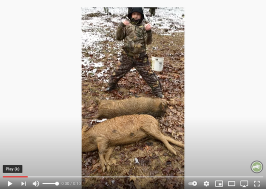 Man next to euthanized pigs from the Pig Brig trap