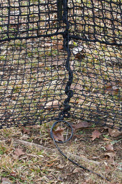 Bottom of the Easy Pull Cable Seam with knot tie in the end