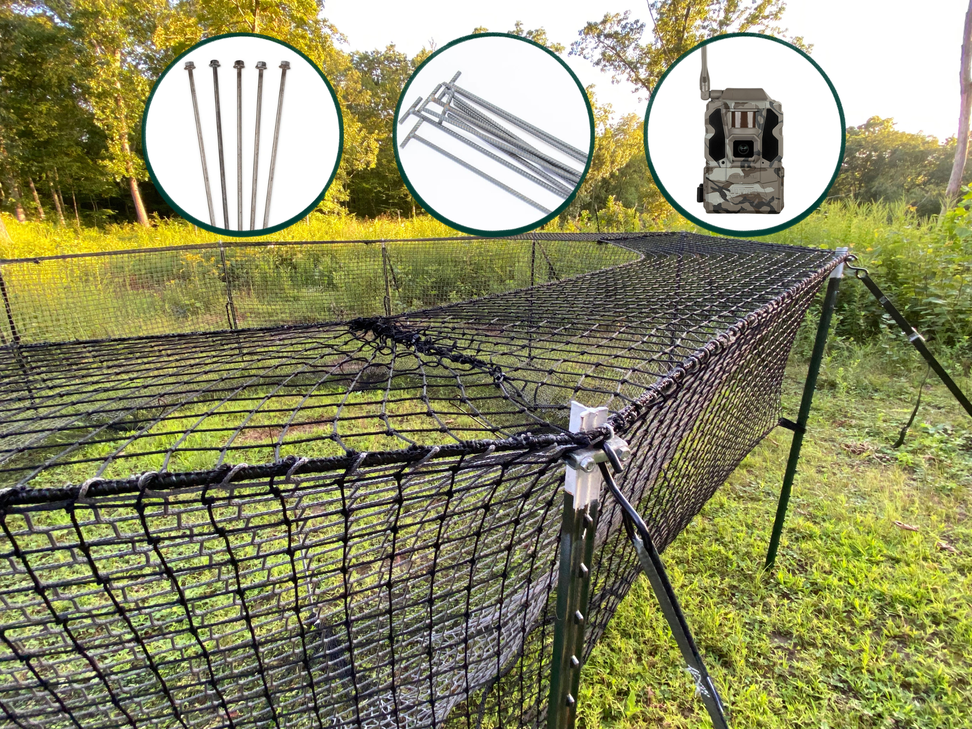 Pig Brig Pro Trap System with Camera, includes Heavy Duty Anchor Stakes and Reusable External Ground Anchors