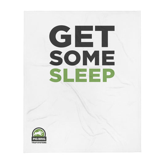 Pig Brig Get Some Sleep throw blanket