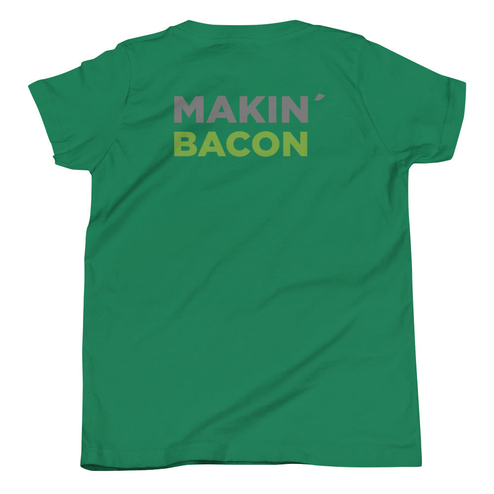 Makin' Bacon - Double Sided Youth Short Sleeve T-Shirt